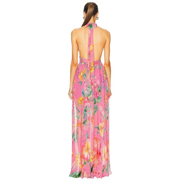 ROCOCO SAND Megan Maxi Dress in Pink Floral Small New Womens Long Gown - Picture 4 of 13